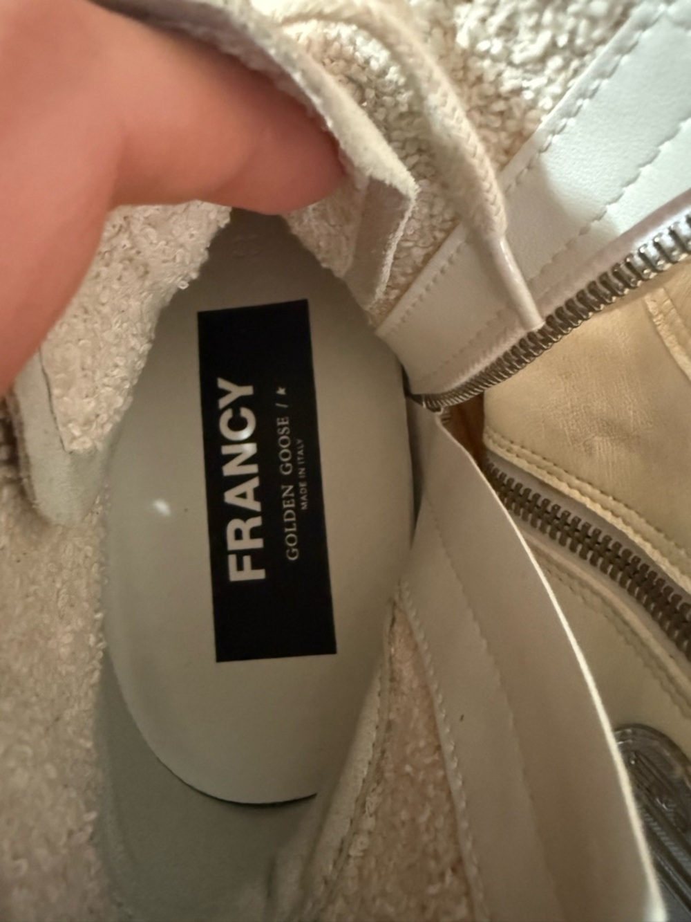 Golden Goose Francy White High-Top Sneakers with pink star size 39 - Picture 5 of 10